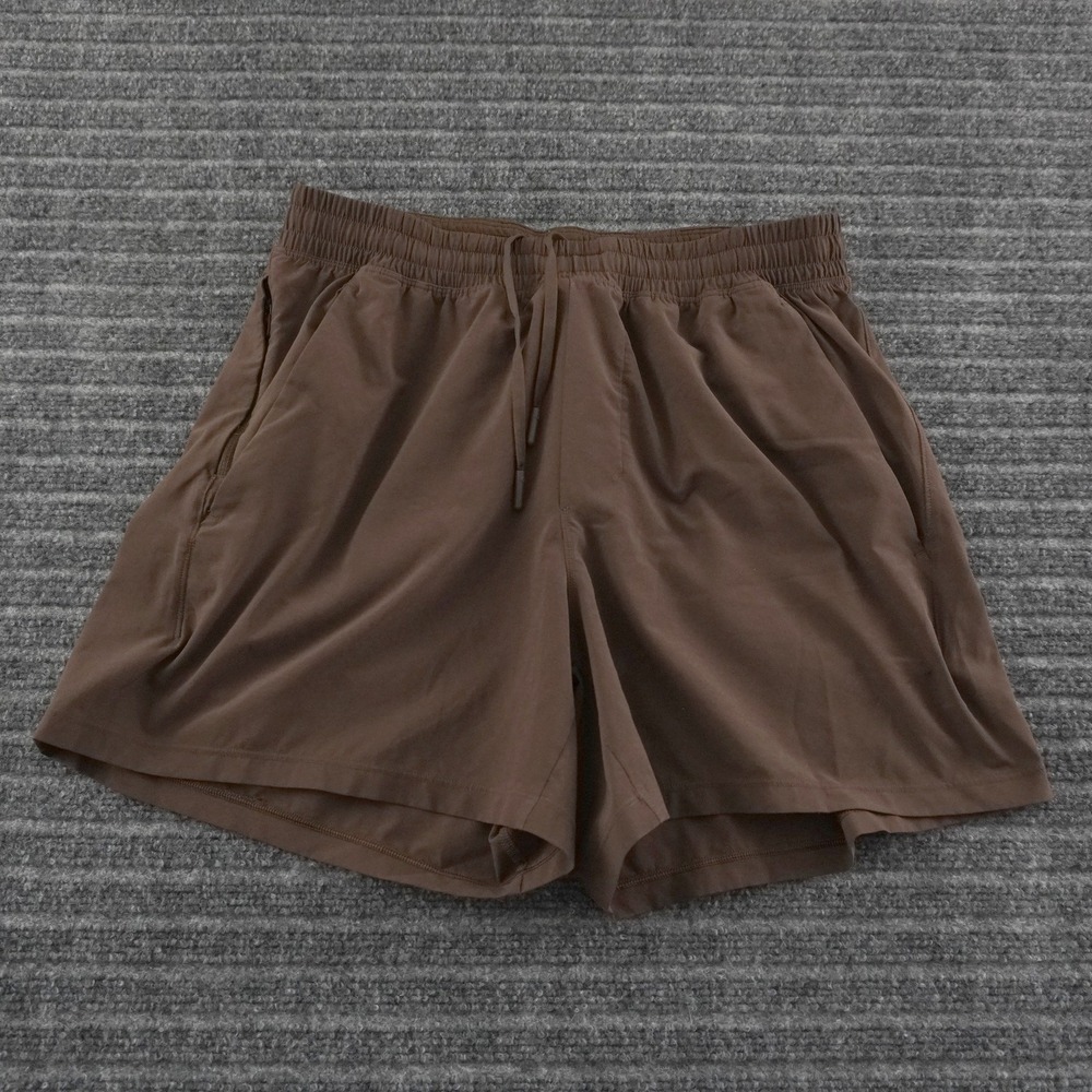 Lululemon Pace Breaker Athletic Shorts Men M Brown 5" Inseam No Liner